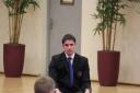 Arnaud qui prend la pause pendant l'arbitrage